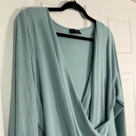 Lane Bryant Light Blue Women's Wrap Top 18/20 - Picture 4 of 8